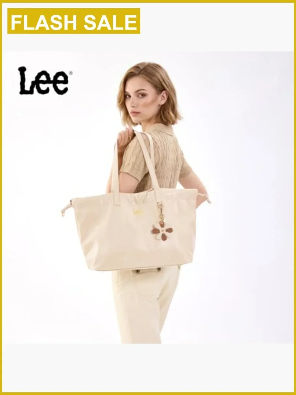 Large Vegan Leather Tote with Drawstring Closure